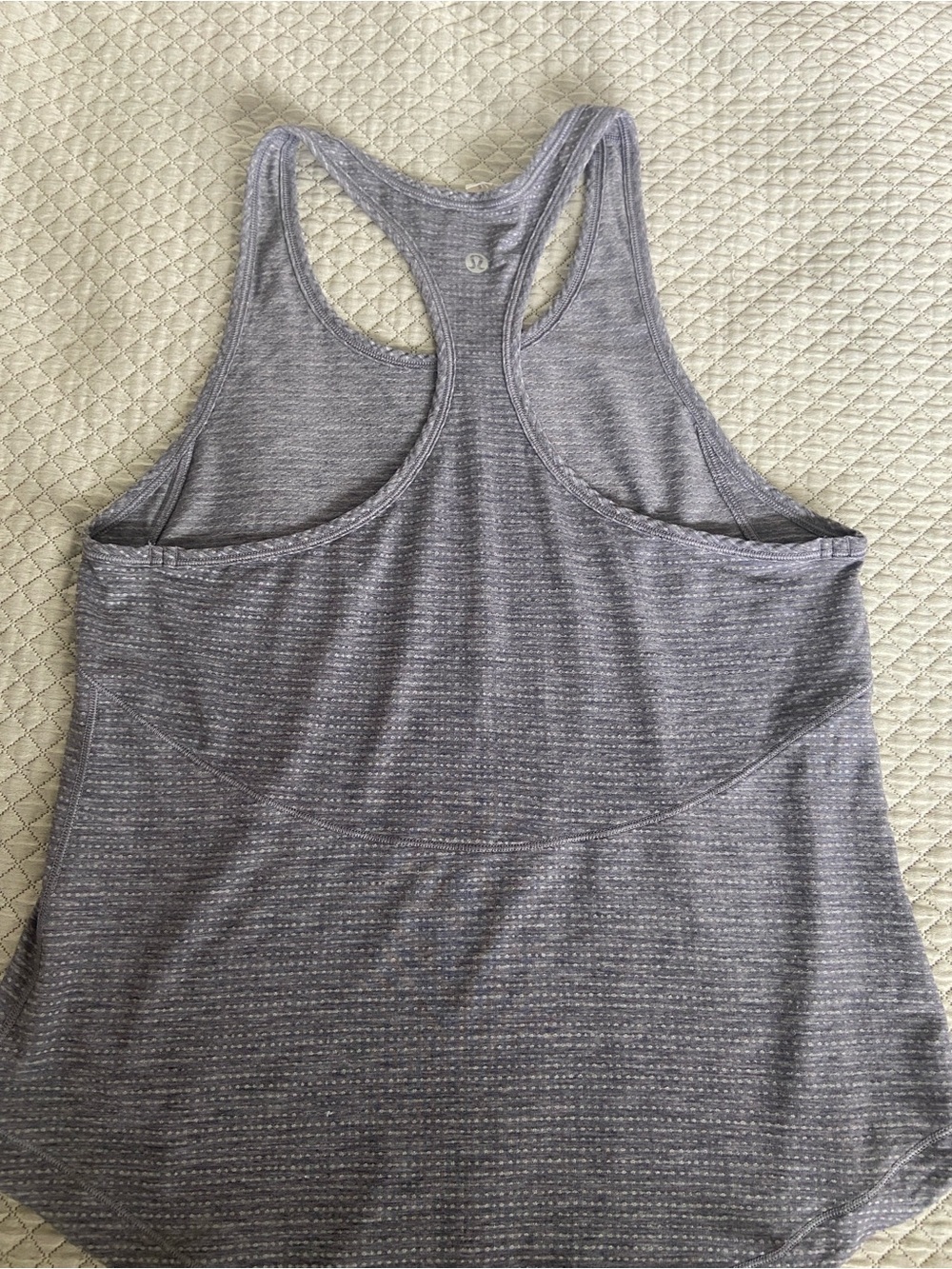 lululemon athletica Heathered Light Gray Racerback Tank